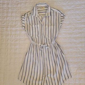 Striped Button Front Dress Sz XS